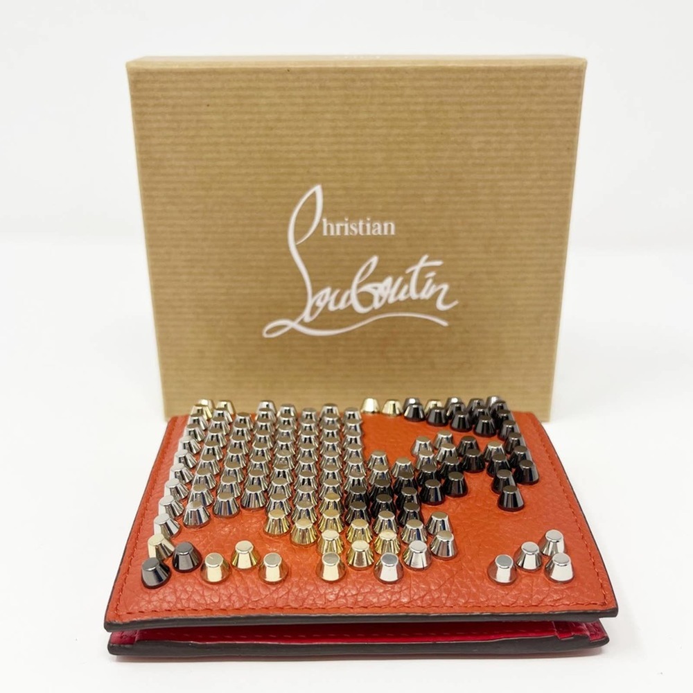 Christian Louboutin Orange Stud Wallet